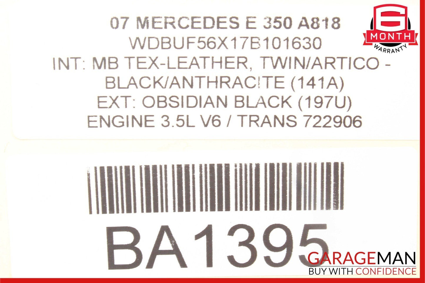 03-09 Mercedes W211 E350 E63 AMG Rear Left Driver Side Door Control Module Unit