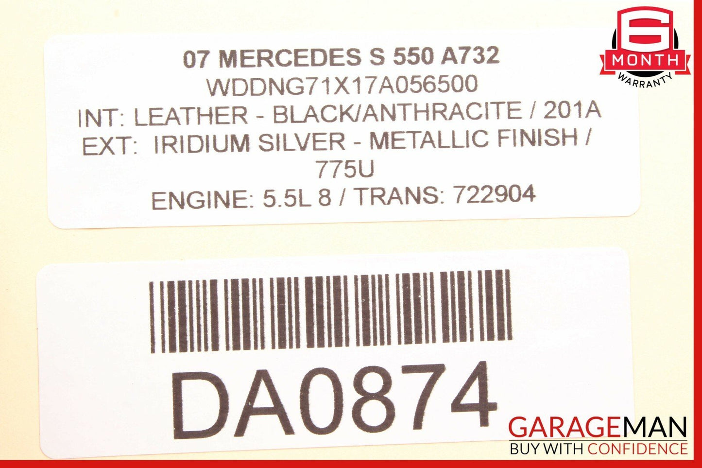 07-13 Mercedes W221 S550 S65 Front Right Passenger Side Exterior Door Handle OEM