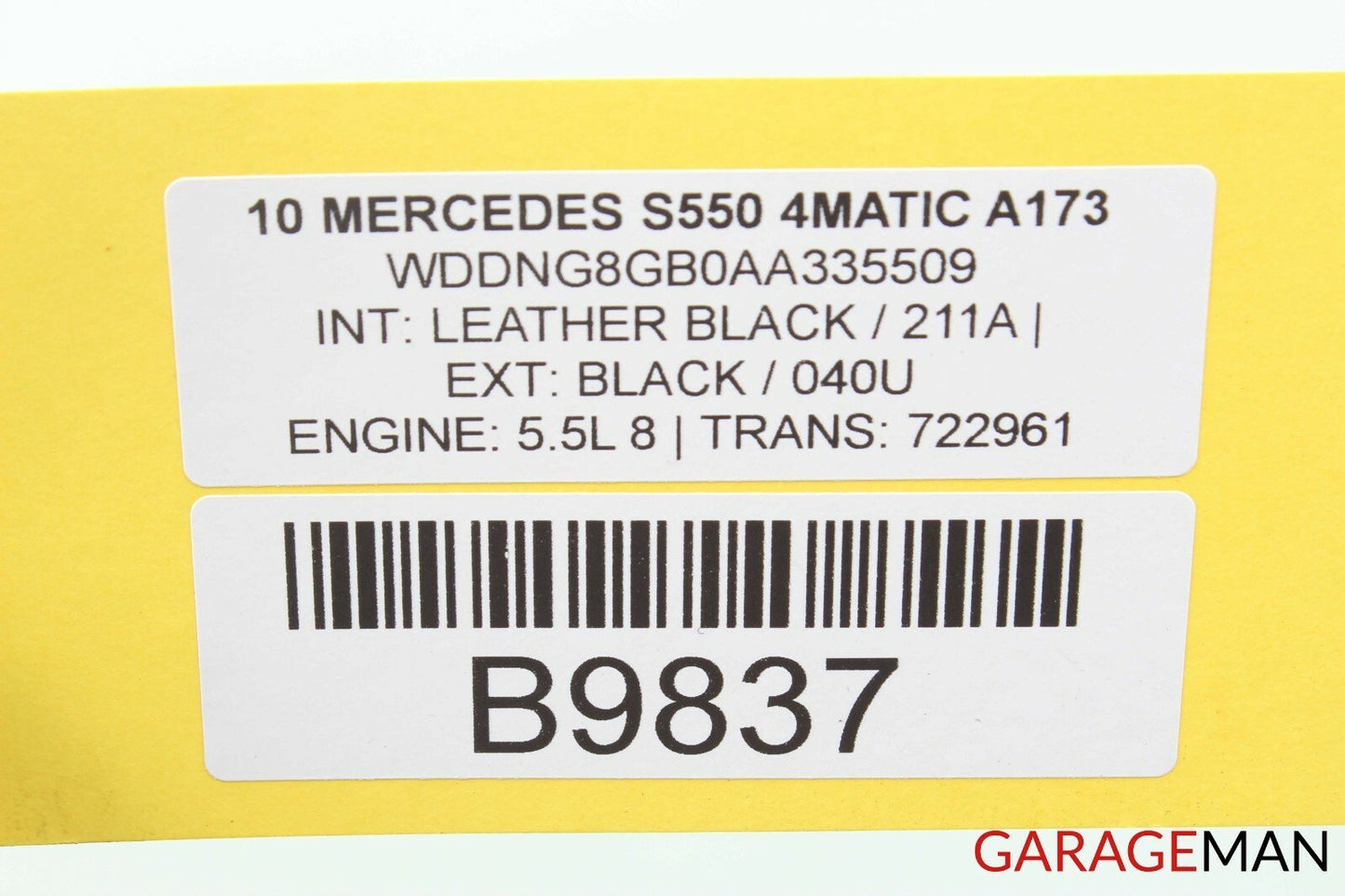 07-13 Mercedes W221 S550 S63 AMG Rear Window Sun Shade Screen Roller Blind OEM