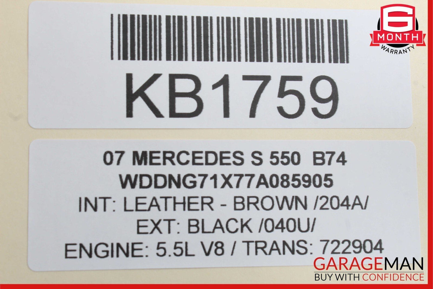 07-13 Mercedes W221 S400 S550 Front Right Side Exterior Door Handle Black OEM