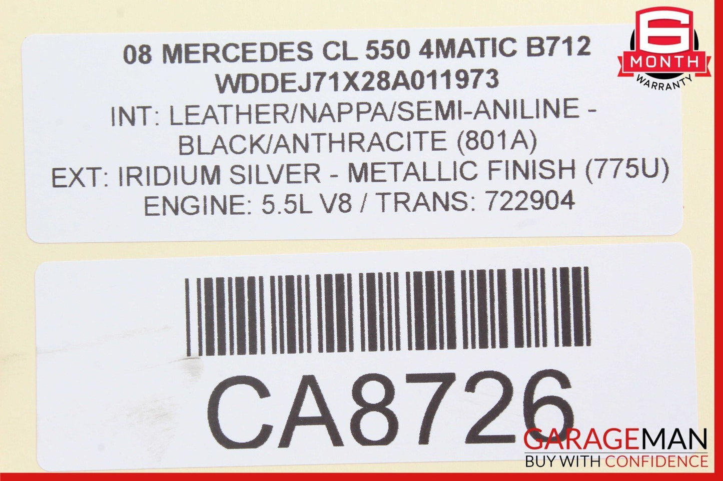 07-14 Mercedes W216 CL550 S550 Rear Right or Left Camber Strut Upper Control Arm
