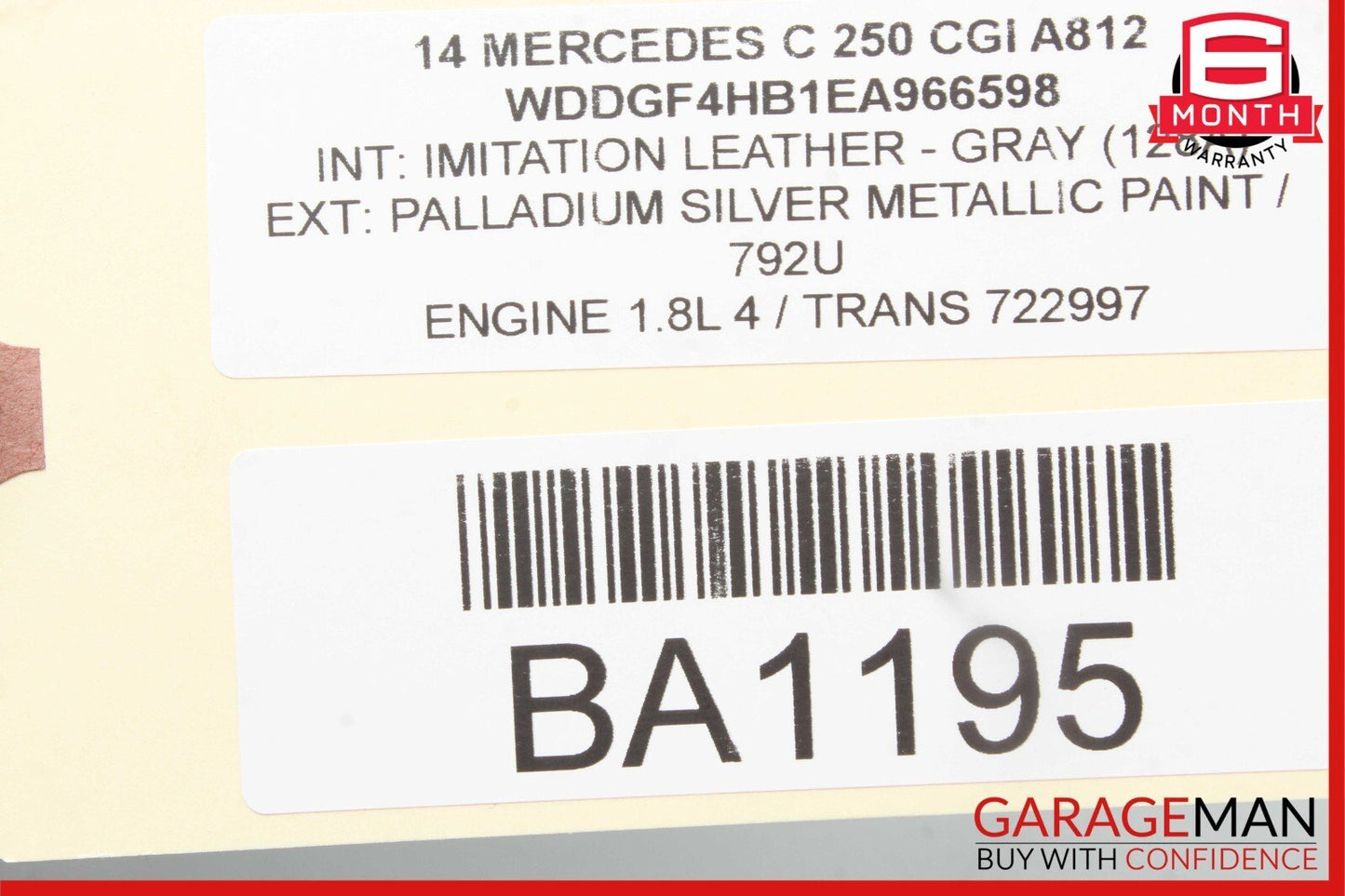 08-17 Mercedes W204 C250 C350 E350 Trunk Lid Latch Lock Actuator w/ Key Set OEM