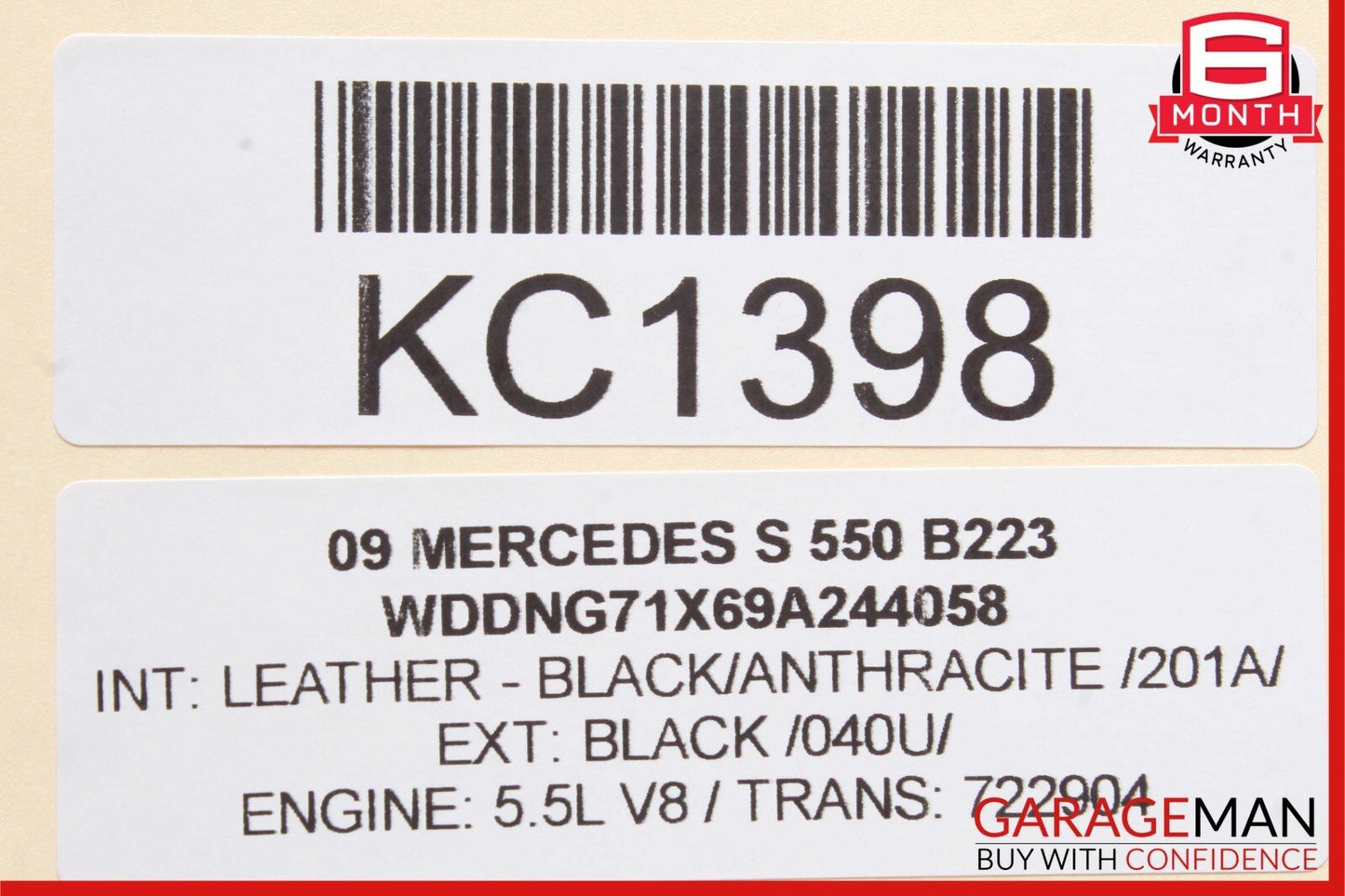 07-09 Mercedes W221 CL550 S550 S63 Rear Trunk Fuse Box Assembly OEM