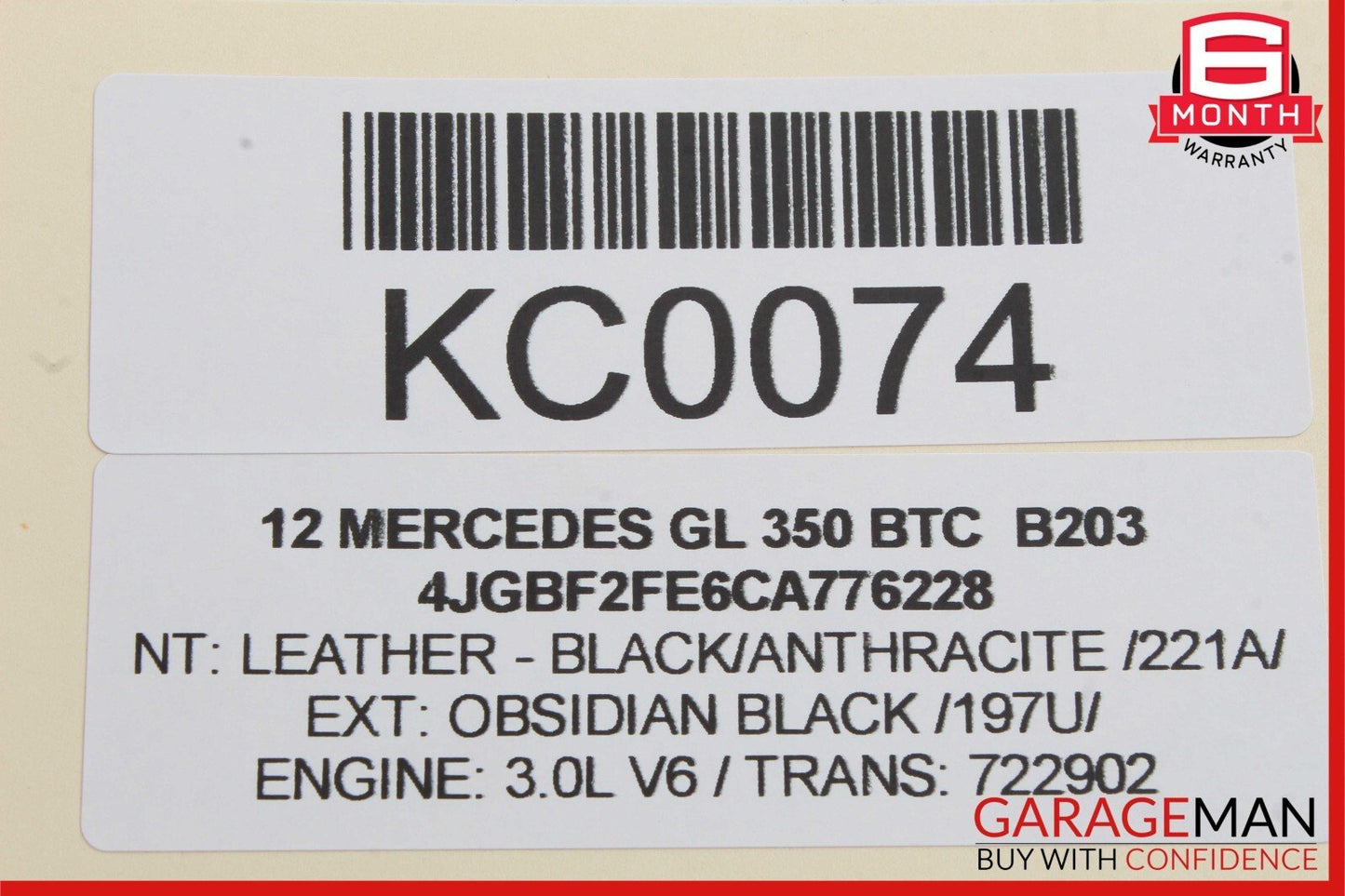 06-12 Mercedes X164 GL350 R550 ML450 Rear Windshield Glass Wiper Motor OEM