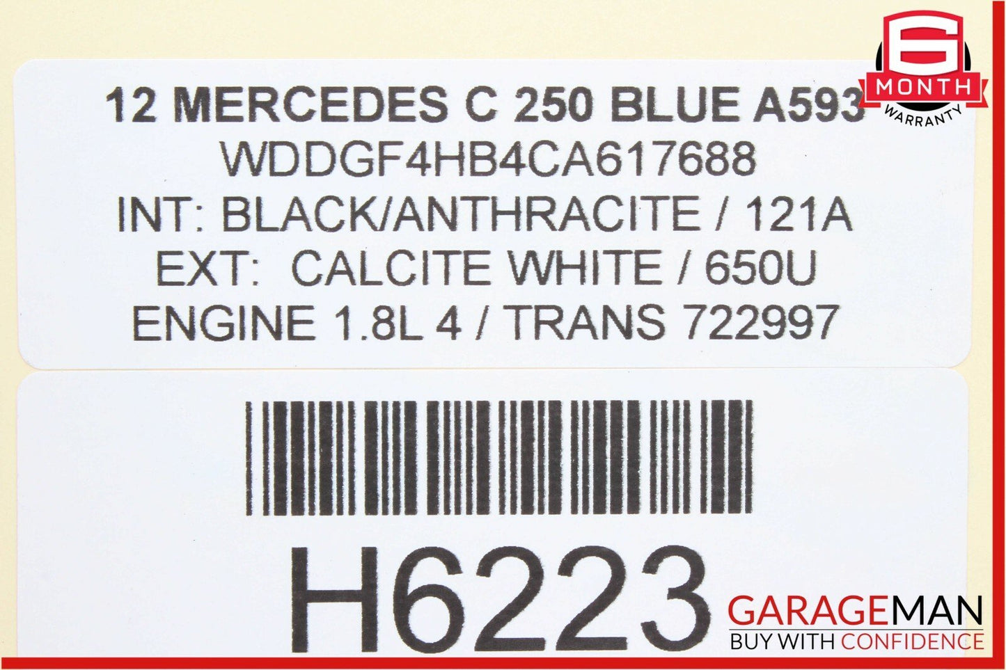 08-15 Mercedes W204 C250 Rear Right / Left Side Suspension Upper Control Arm OEM