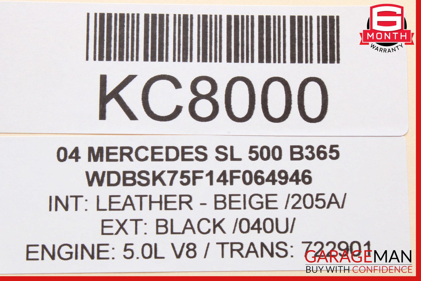 Mercedes R230 SL500 SL55 Convertible Top Main Drive Lift Cylinder Right Side OEM