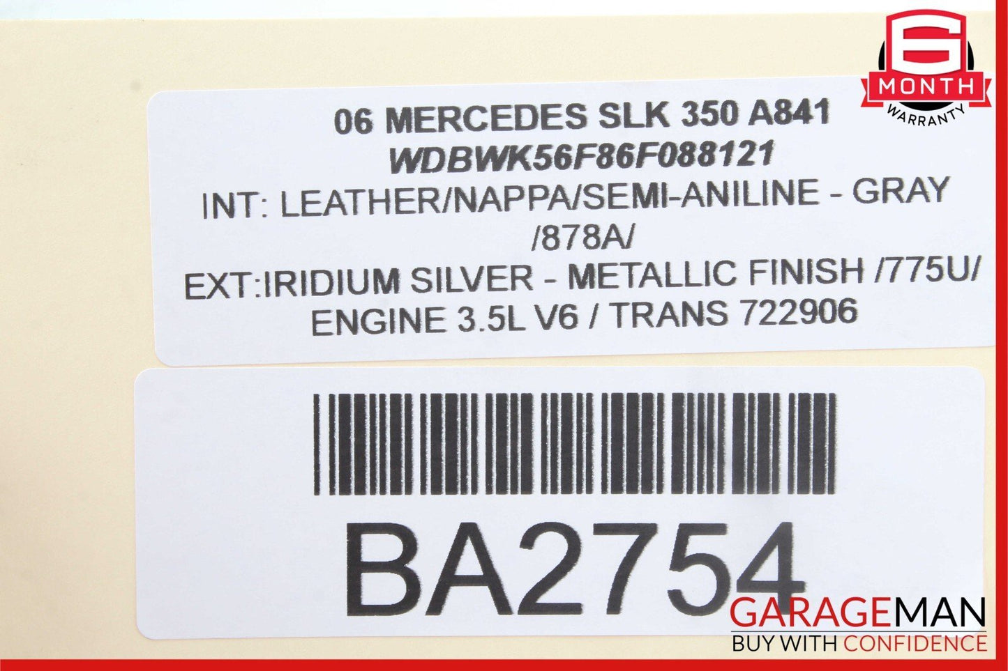 01-11 Mercedes R171 SLK350 C320 Trunk Lid Lock Latch Handle w/ Mechanism OEM