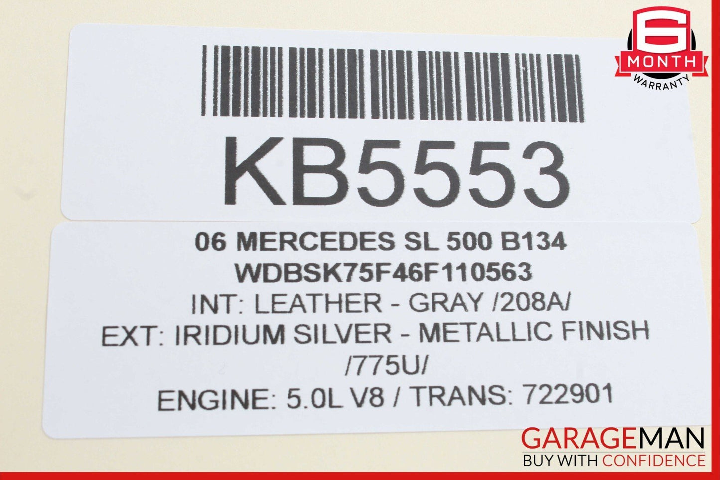 03-08 Mercedes R230 SL500 SL65 AMG Roof Convertible Top Module Control Unit
