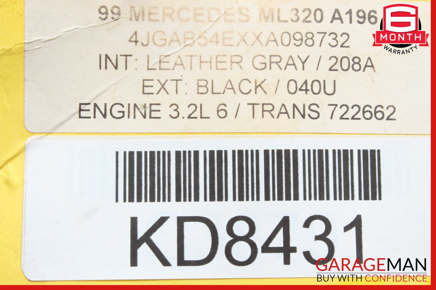 98-01 Mercedes W163 ML320 ML430 Instrument Cluster Speedometer OEM