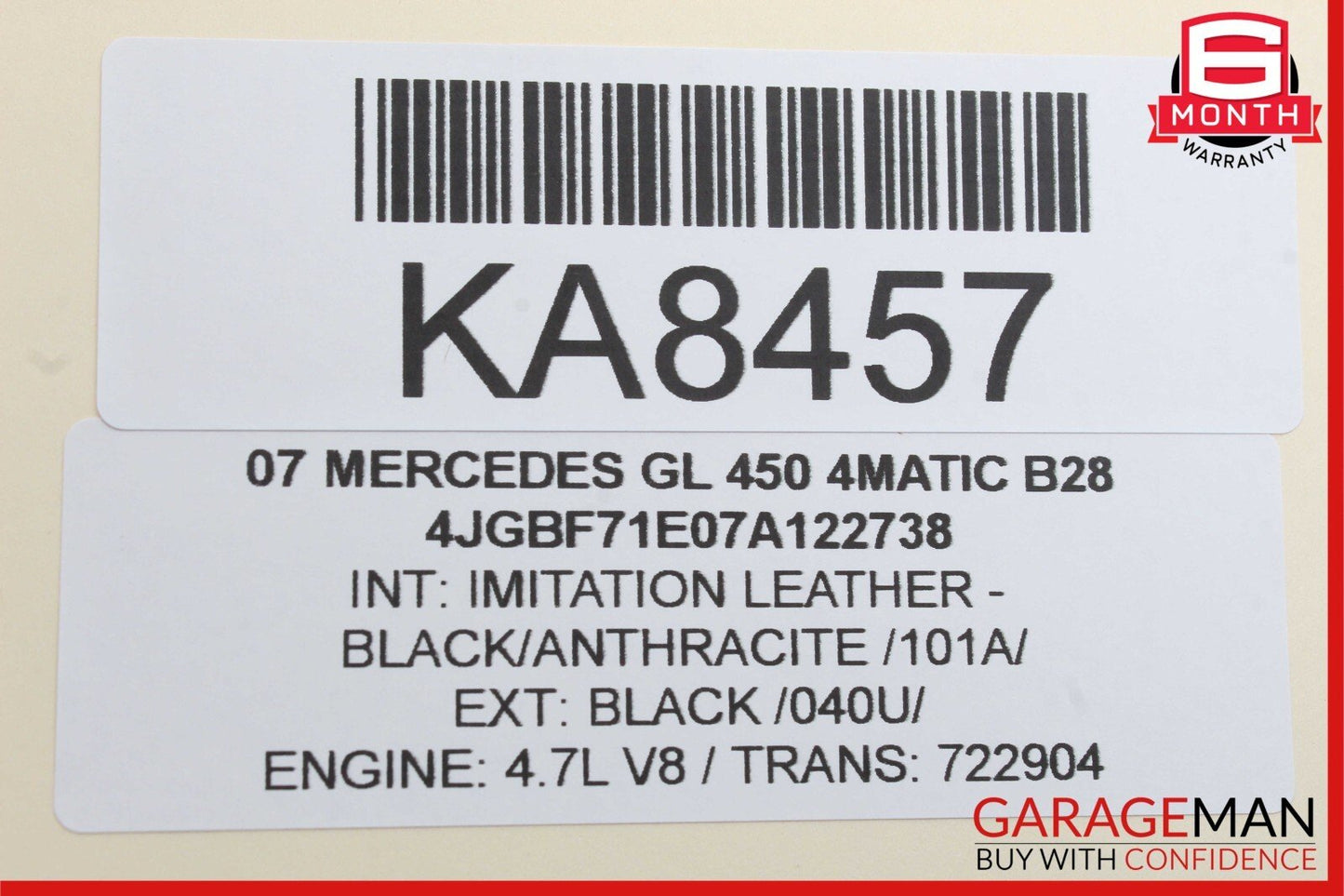 06-12 Mercedes R350 ML450 GL450 Rear Left Side Quarter Window Regulator Motor
