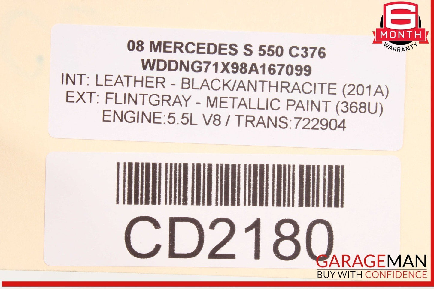 07-14 Mercedes W221 S550 S400 CL550 Front Bumper Reinforcement Impact Bar OEM