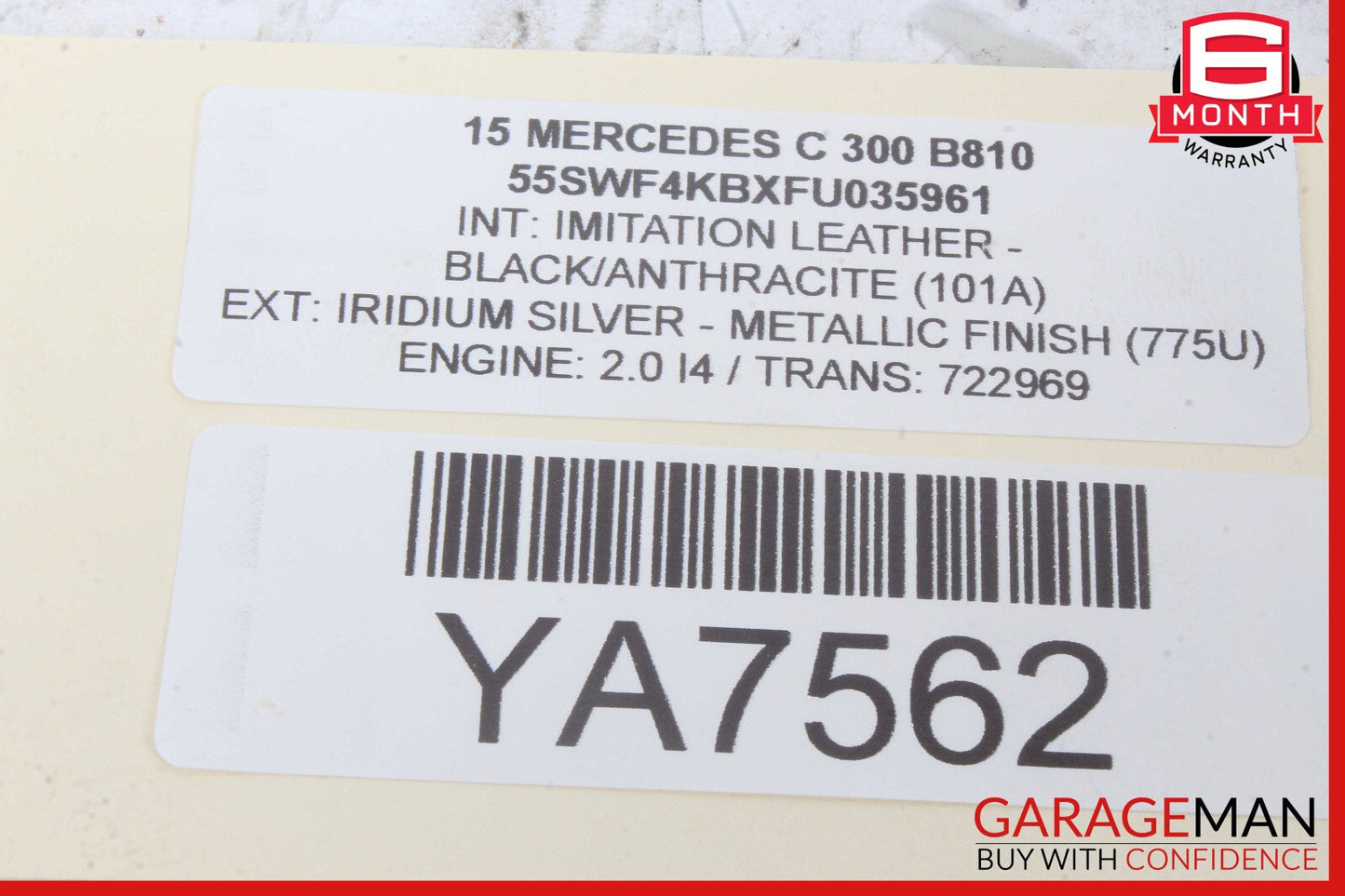 15-18 Mercedes W205 C300 Master Cylinder Power Brake Booster OEM