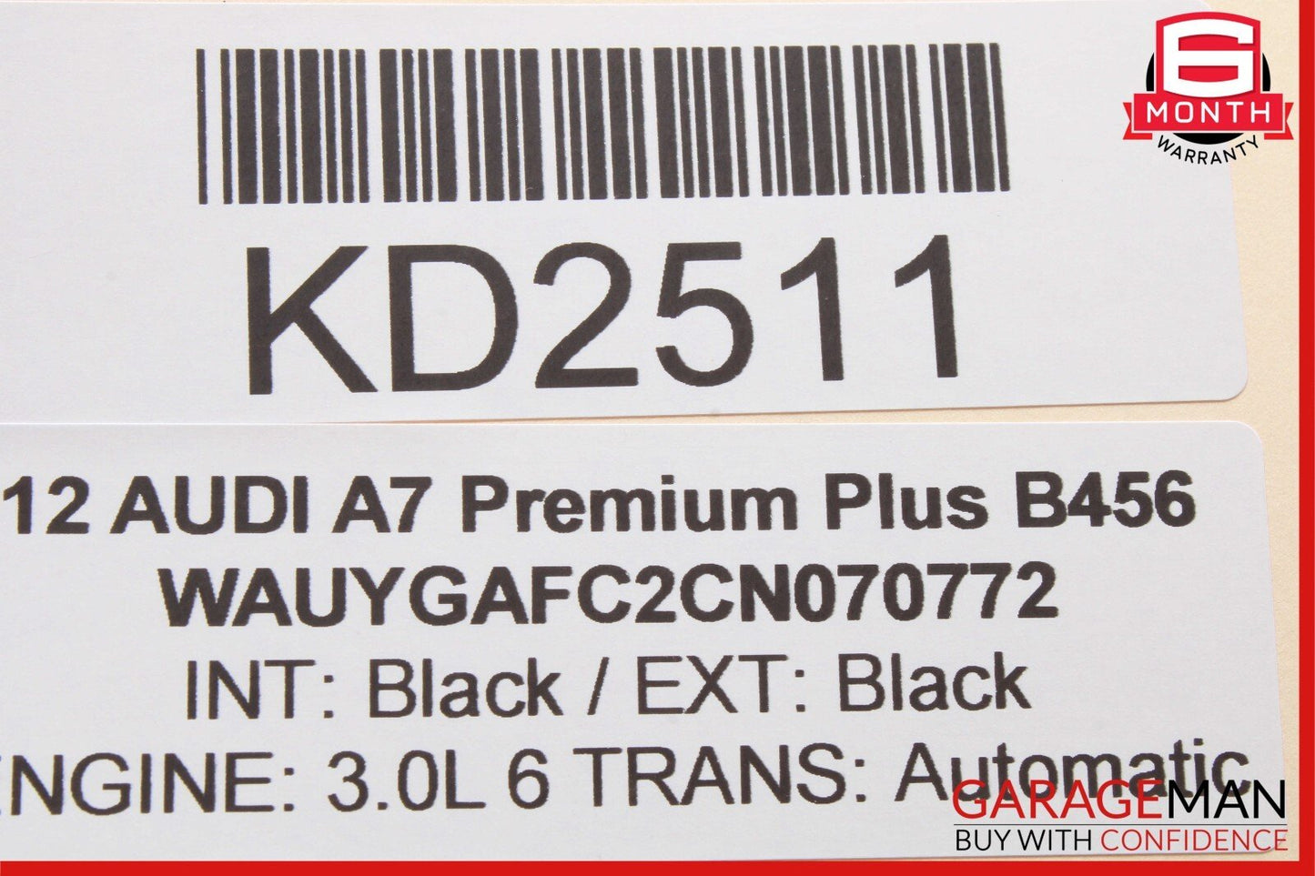 12-17 Audi A7 CD Changer 6 Disc 8X0035110B OEM