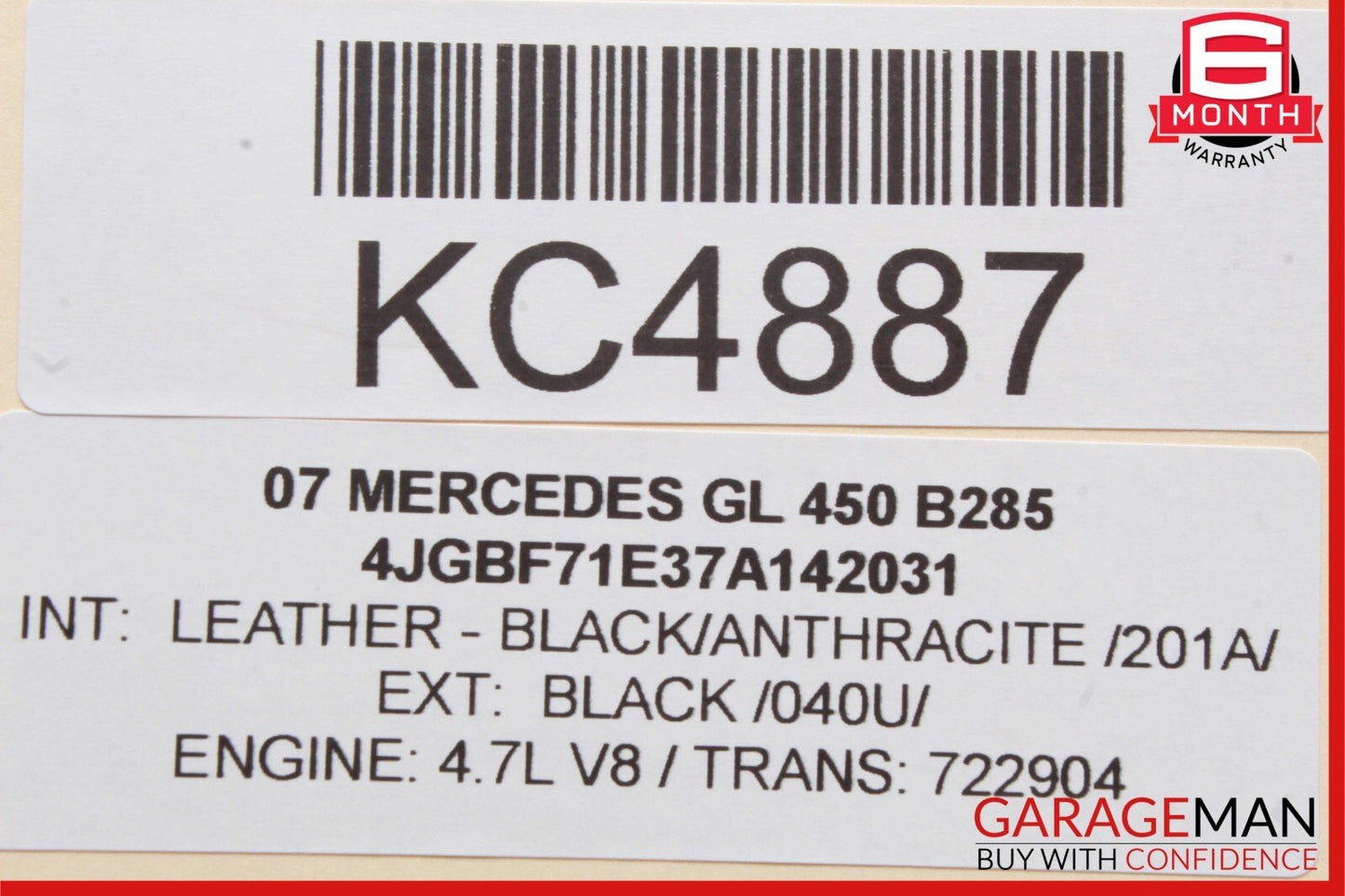 07-16 Mercedes X164 GL350 GL450 Rear 3rd Third Row Seat Motor 1648201942 OEM