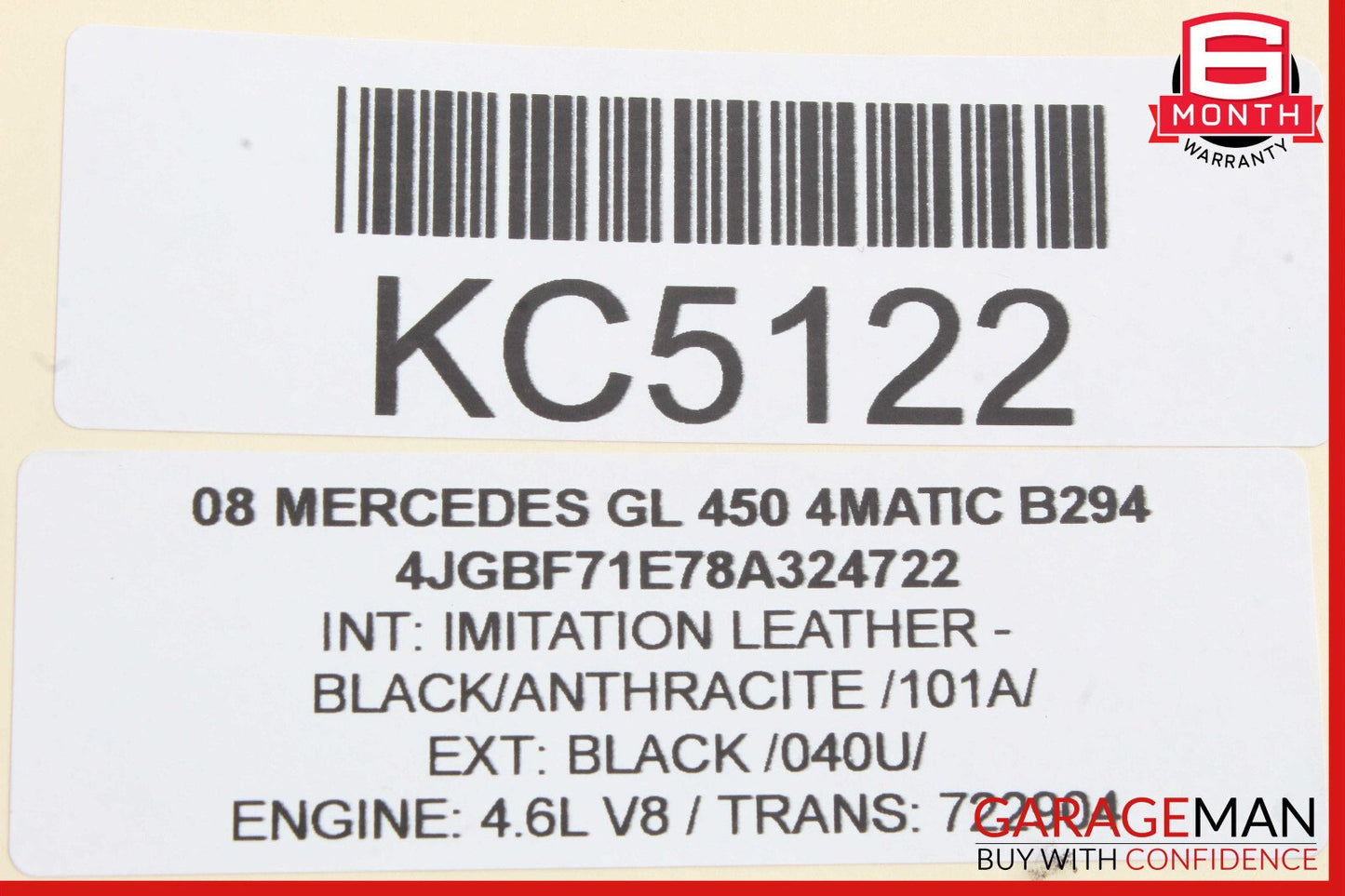 06-13 Mercedes X164 GL450 R350 Rear Left Side Exterior Door Handle Black OEM
