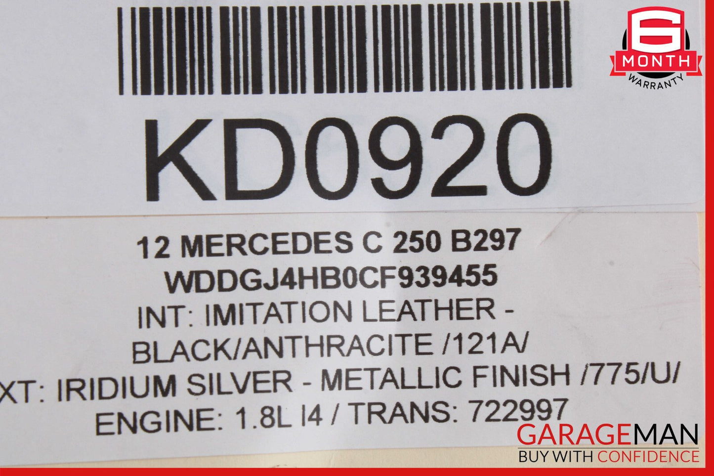 08-14 Mercedes W204 C250 C350 C300 Front Right Door Lock Latch Actuator OEM