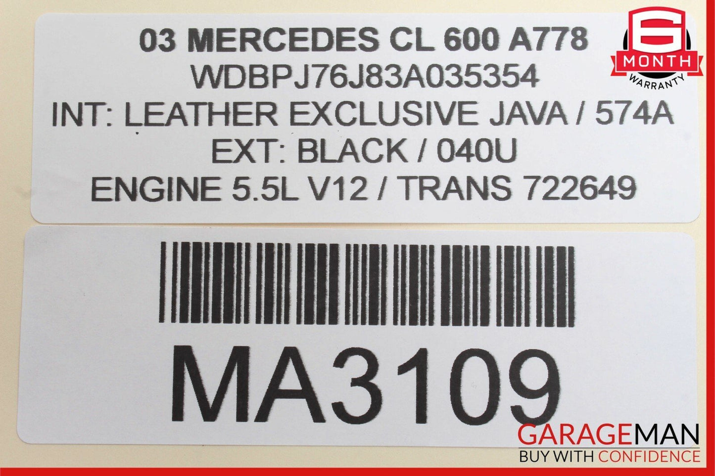 00-06 Mercedes W215 CL600 S500 ABS Anti Lock Brake Pump ESP Module OEM