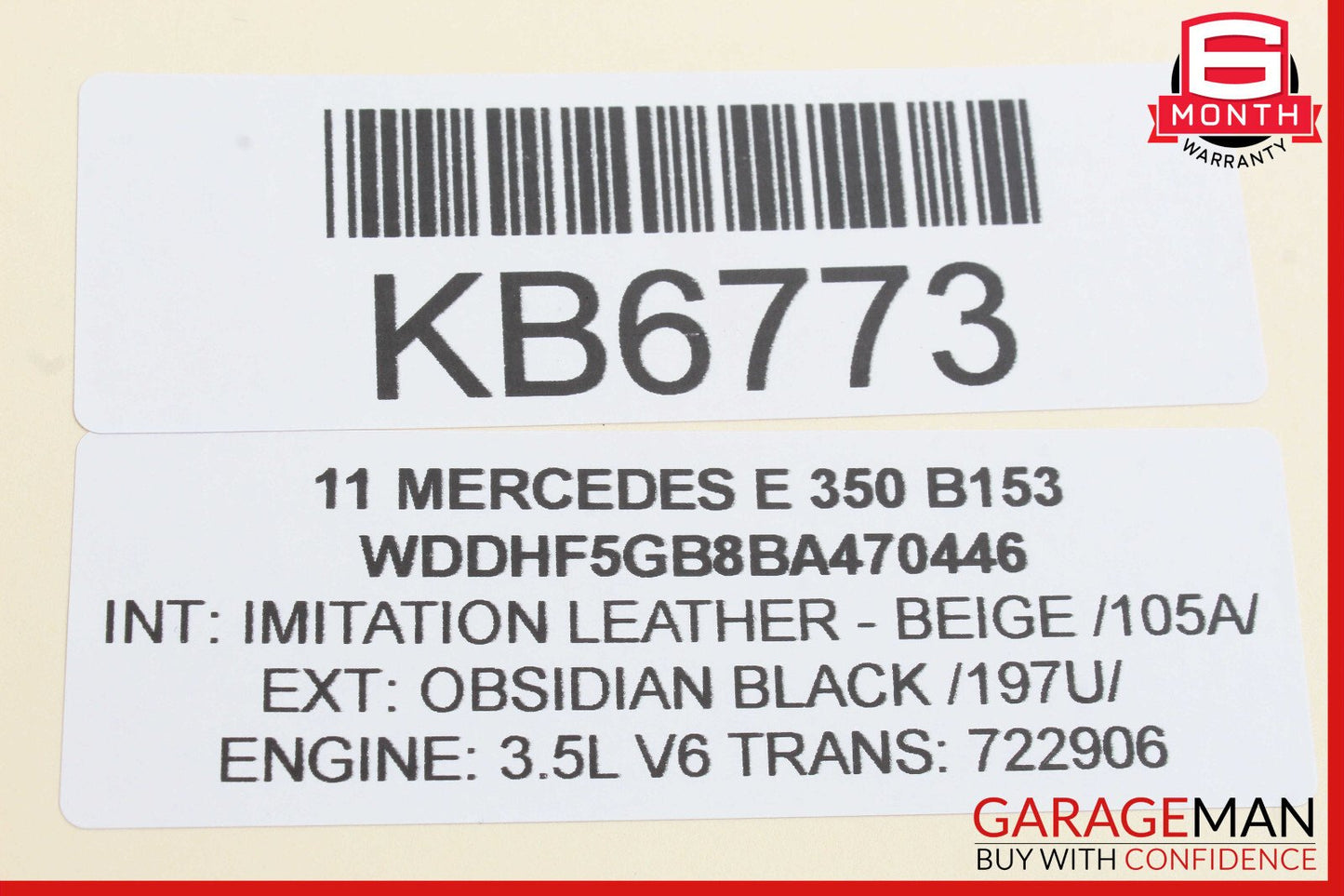 10-13 Mercedes W212 E350 E550 Sedan Inner Tail Light Lamp Rear Left Side OEM