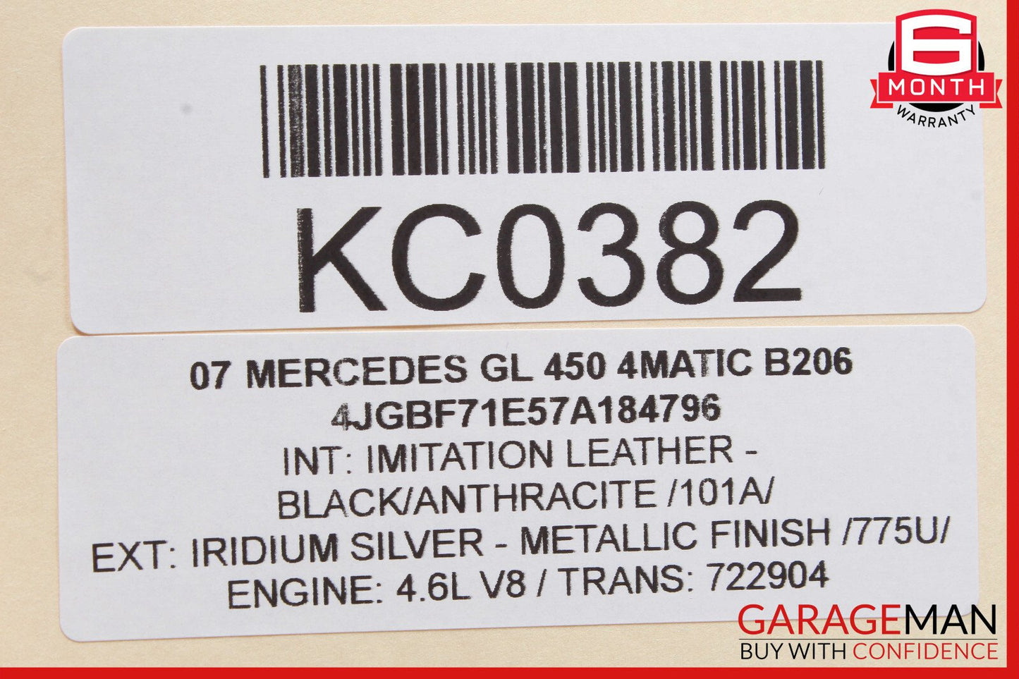 06-12 Mercedes X164 GL450 Front Right Passenger Side Exterior Door Handle OEM