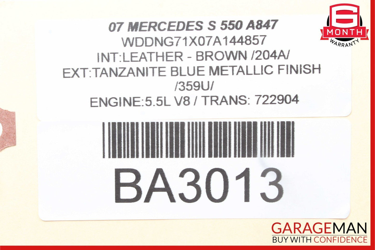 07-14 Mercedes CL550 S500 S550 Front Left Dash AC A/C Air Vent Trim Grill Brown