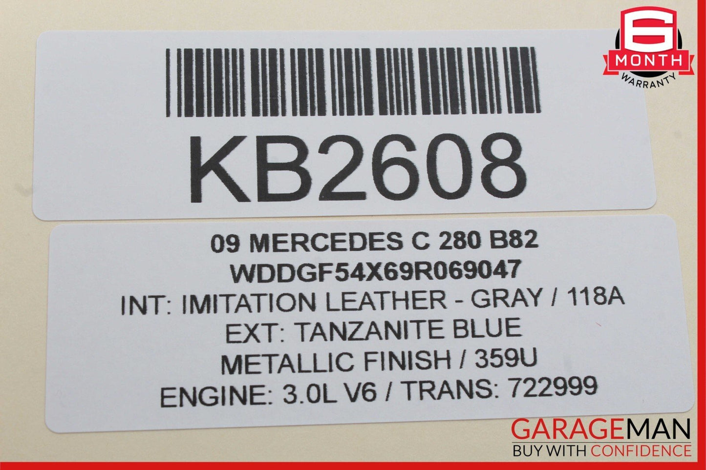 08-14 Mercedes W204 C300 Front Left Driver Side Exterior Door Handle Blue OEM