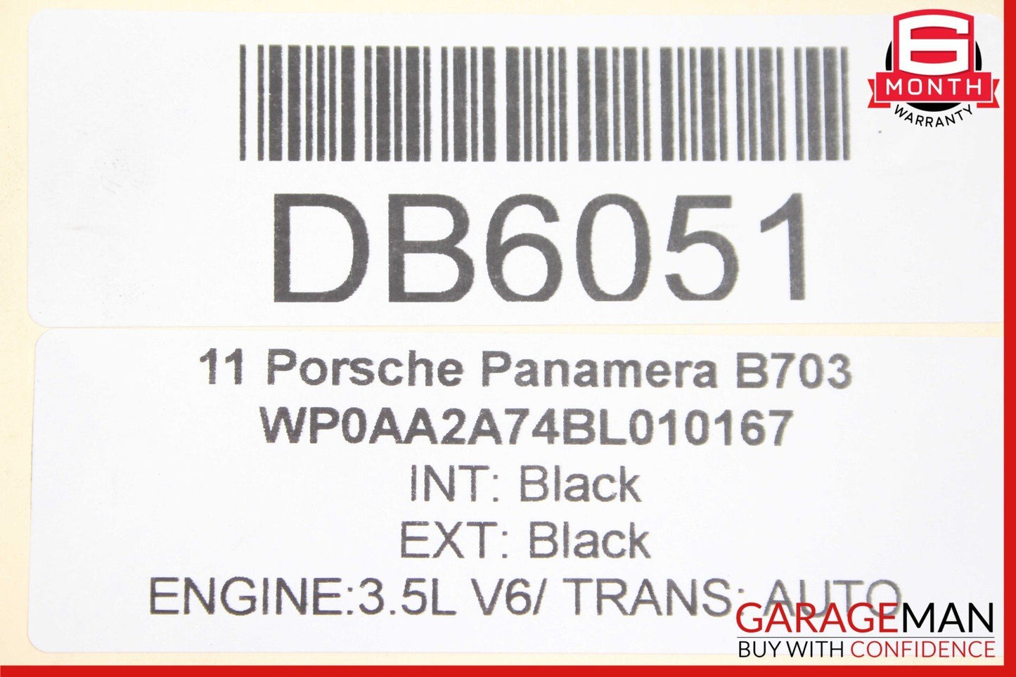 11-13 Porsche Panamera 970 3.6L Rear Diff Differential Axle Carrier OEM