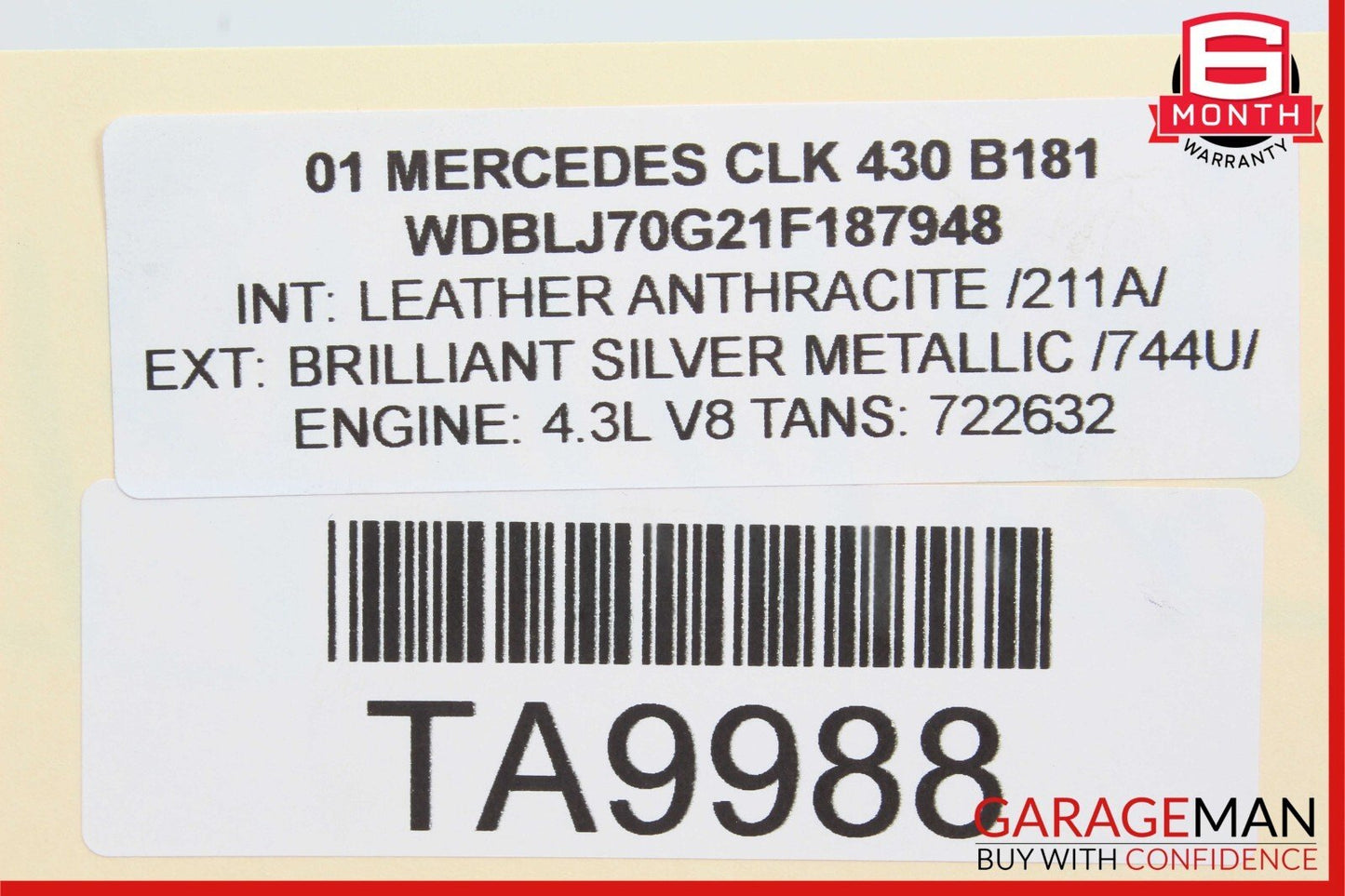 97-04 Mercedes SLK230 CLK430 Rear Left / Right Lower Suspension Control Arm
