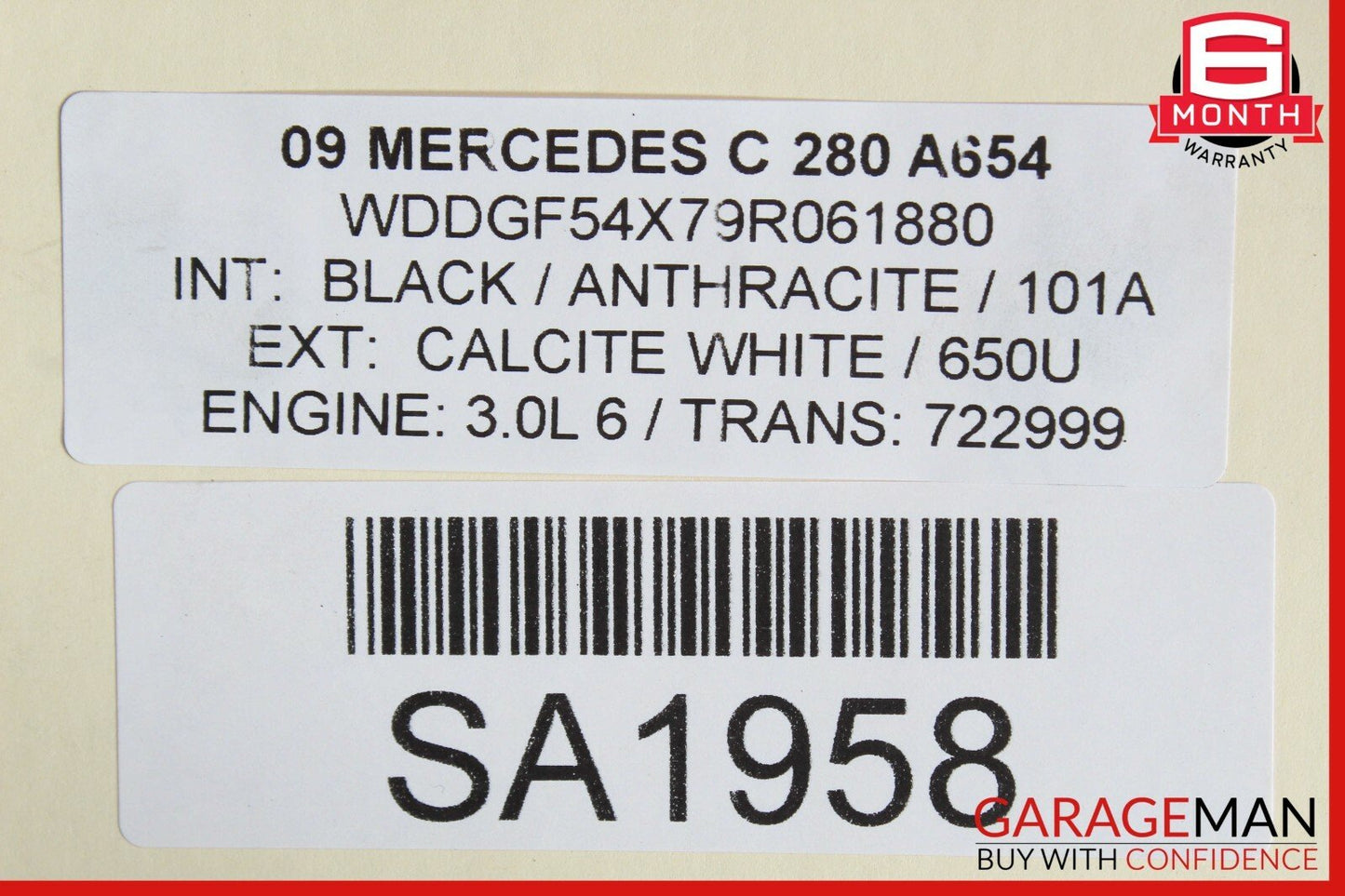 08-14 Mercedes W204 C280 Front Sub Frame Subframe Engine Crossmember Bar OEM