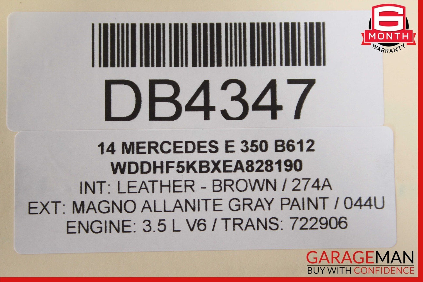 14-16 Mercedes W212 E350 RWD 7G Automatic Transmission Assembly 722.906 150k