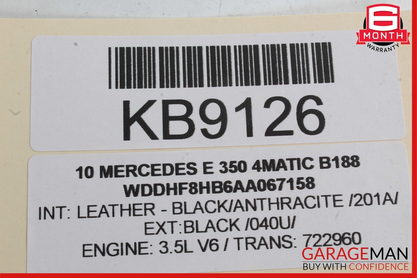 10-14 Mercedes W212 E350 4MATIC Rear Left Side Door Window Regulator Motor OEM