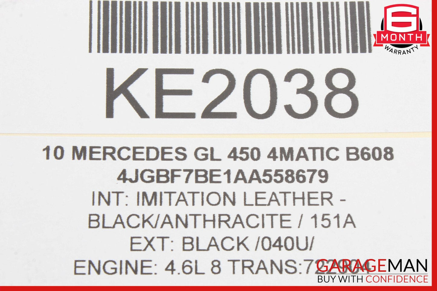 06-12 Mercedes X164 GL450 ML450 Rear Right Quarter Window Regulator Motor OEM
