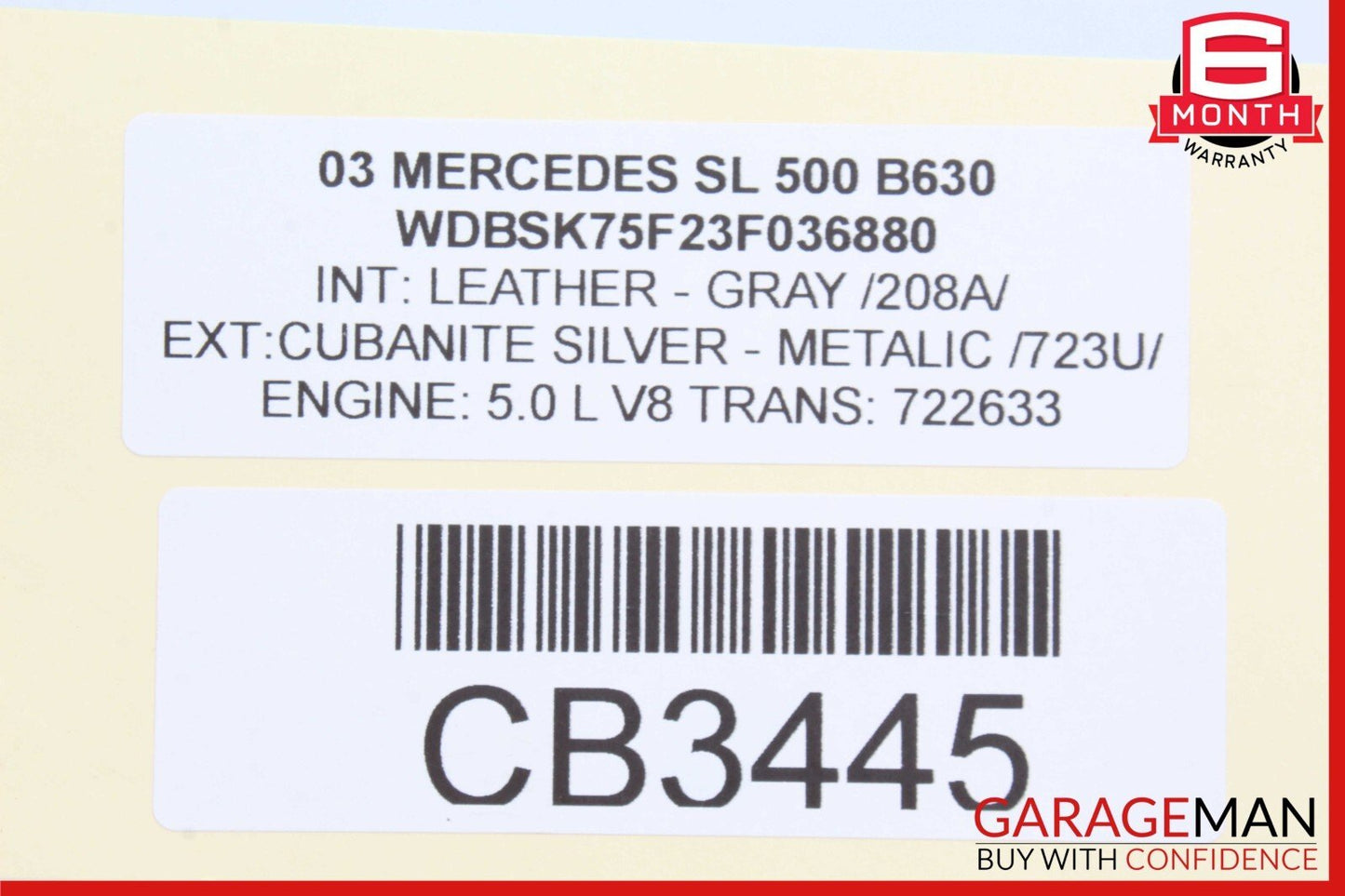 03-12 Mercedes R230 SL500 Rear Right Side Thrust Arm Lower Control Arm OEM