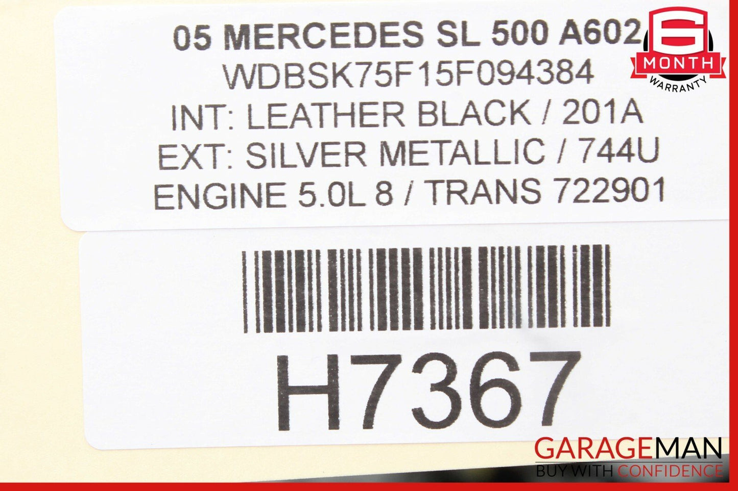 03-12 Mercedes R230 SL500 SL550 Suspension Level Sensor Link Rod 0025428818 OEM