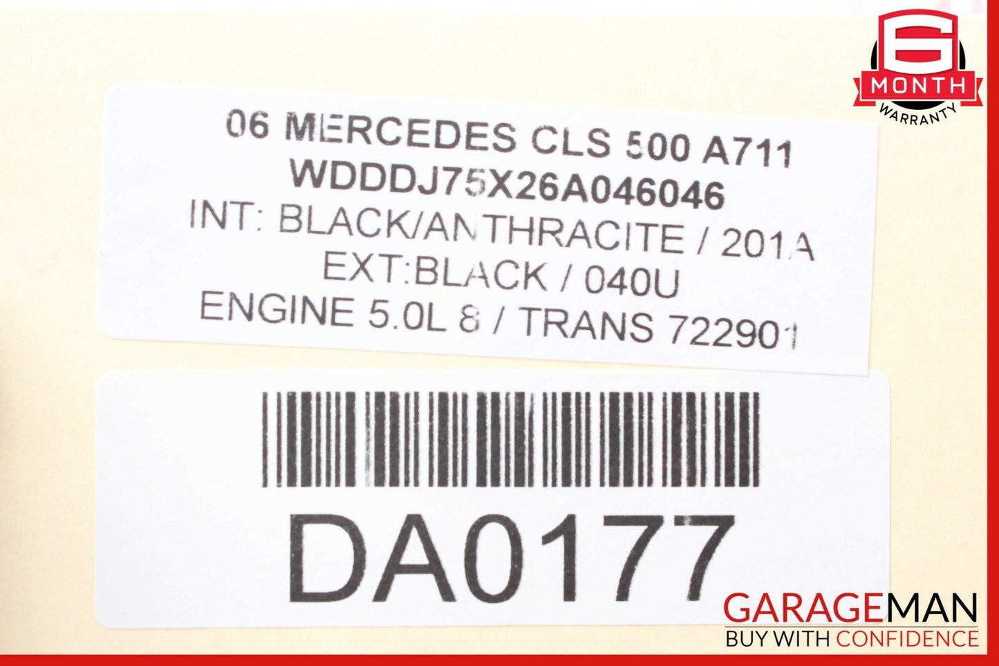 06-11 Mercedes W219 CLS500 CLS55 Front Upper Reinforcement Radiator Support OEM