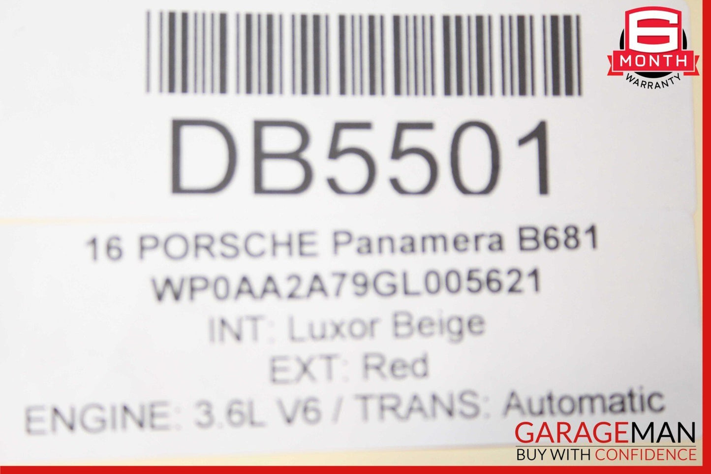 10-16 Porsche Panamera 970 Rear Left Interior Door Trim Panel Cover Assy Beige