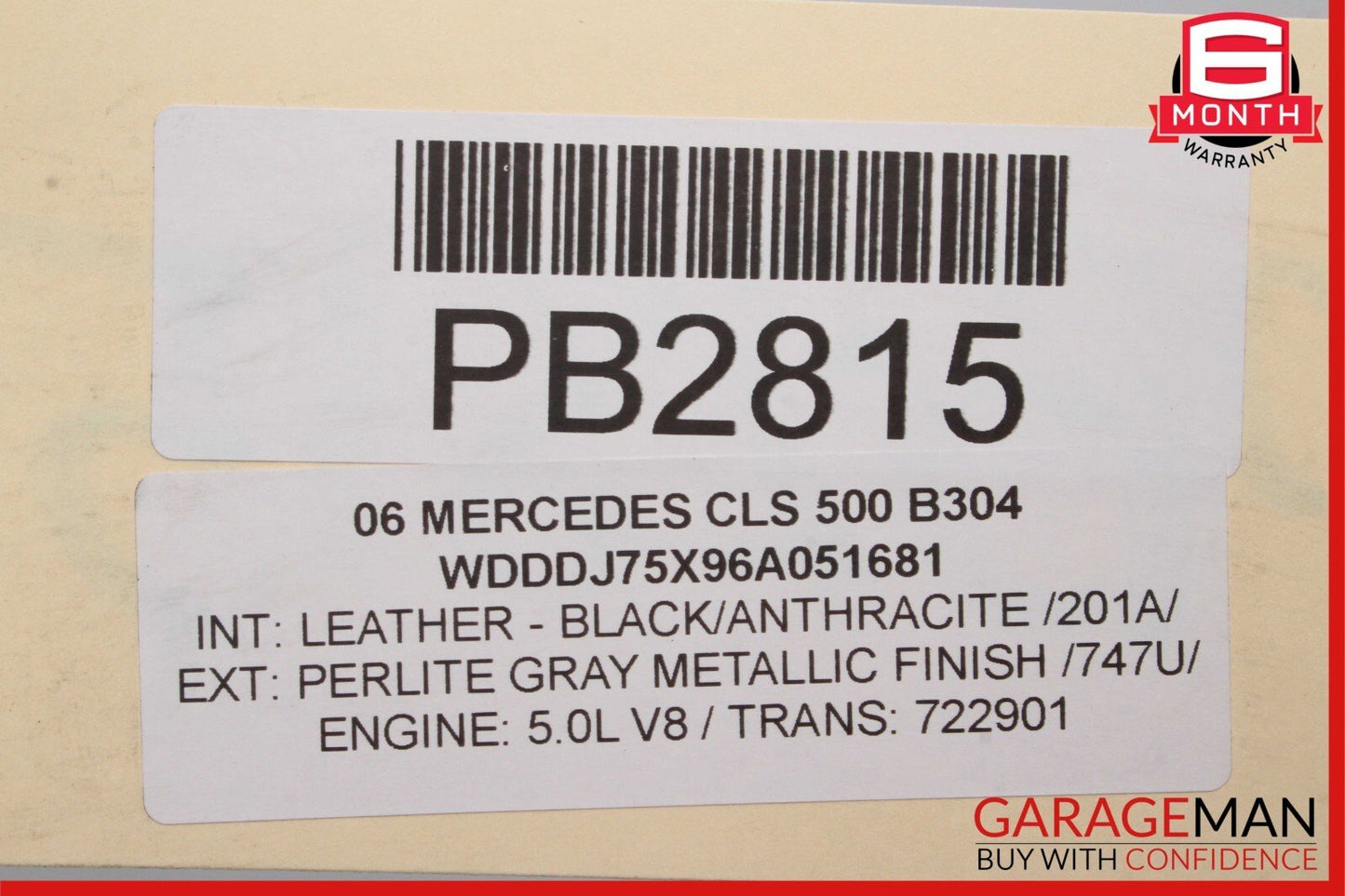 06-11 Mercedes W219 CLS550 Front Radiator Support Bumper Reinforcement Assembly