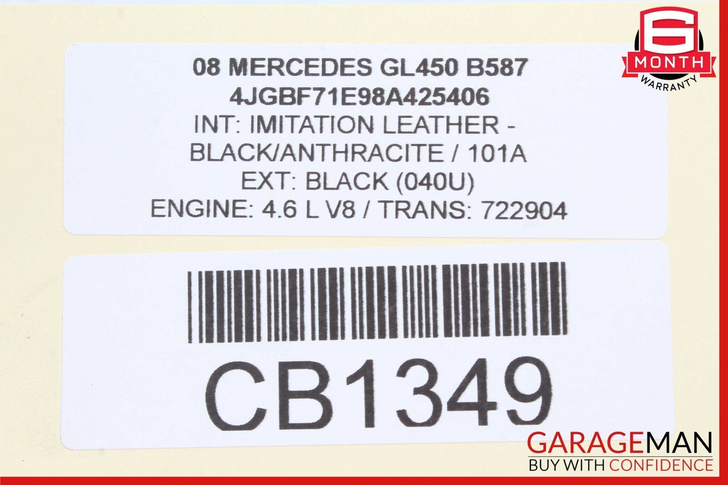 06-12 Mercedes X164 GL450 Rear Left or Right Half Drive Axle Shaft Driveshaft