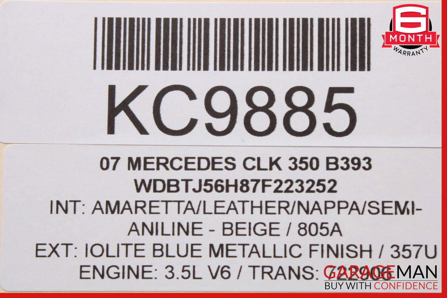 03-09 Mercedes W209 CLK350 Front Left Side Suspension Lower Control Arm OEM