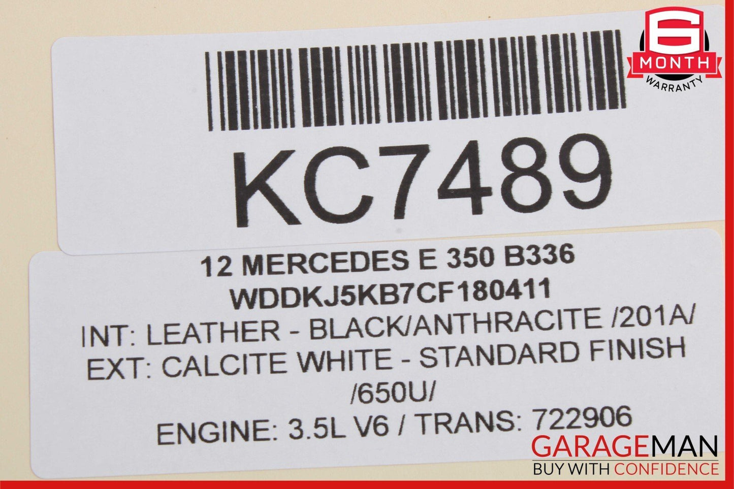 10-16 Mercedes W207 E350 Coupe Rear Right Door Regulator Window Frame w/o Motor