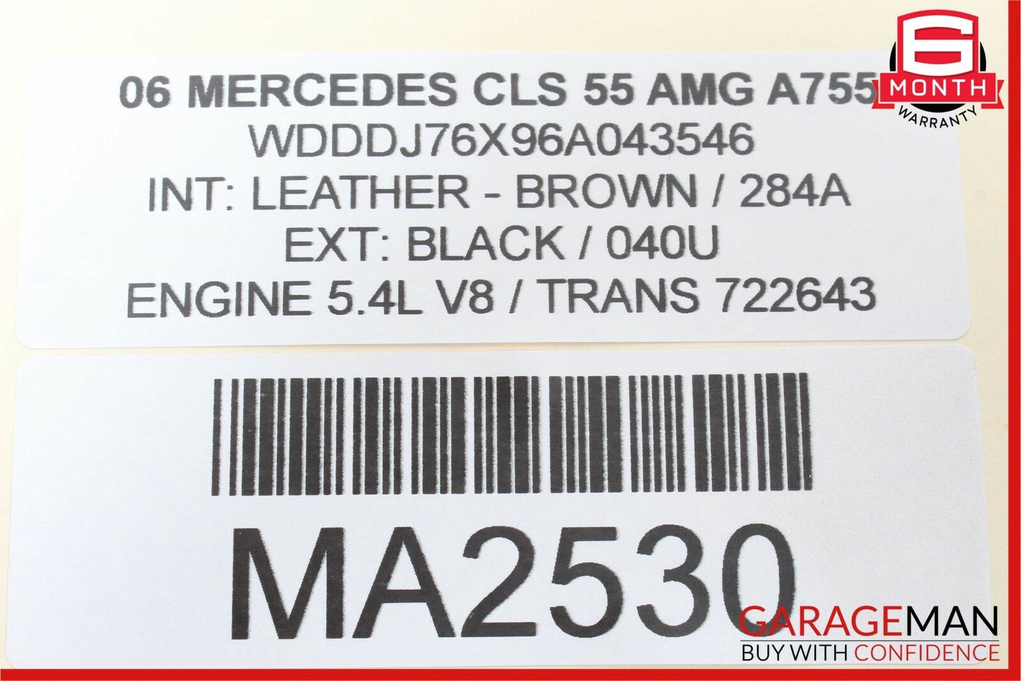 Mercedes SL500 CLS55 E63 AMG Rear Left / Right Suspension Upper Control Arm OEM