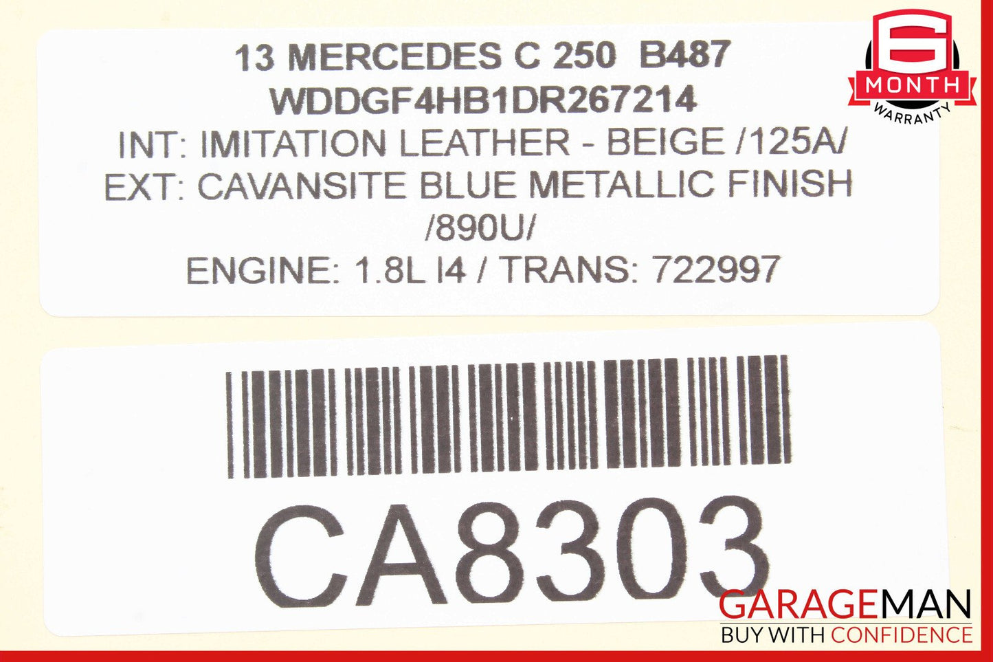 12-15 Mercedes W204 C250 SLK250 1.8L Engine Motor Valve Cover 2710161406 OEM