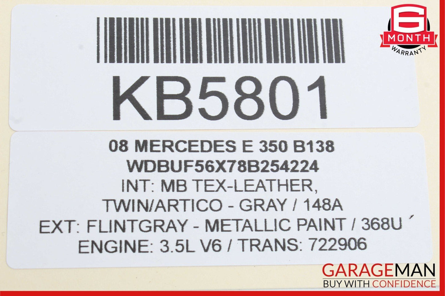03-09 Mercedes W211 E350 E500 Rear Right Door Lock Actuator Side Keyless Go OEM