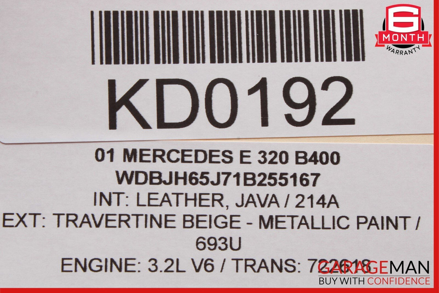 98-02 Mercedes W210 E320 Front Right Passenger Side Exterior Door Handle Beige
