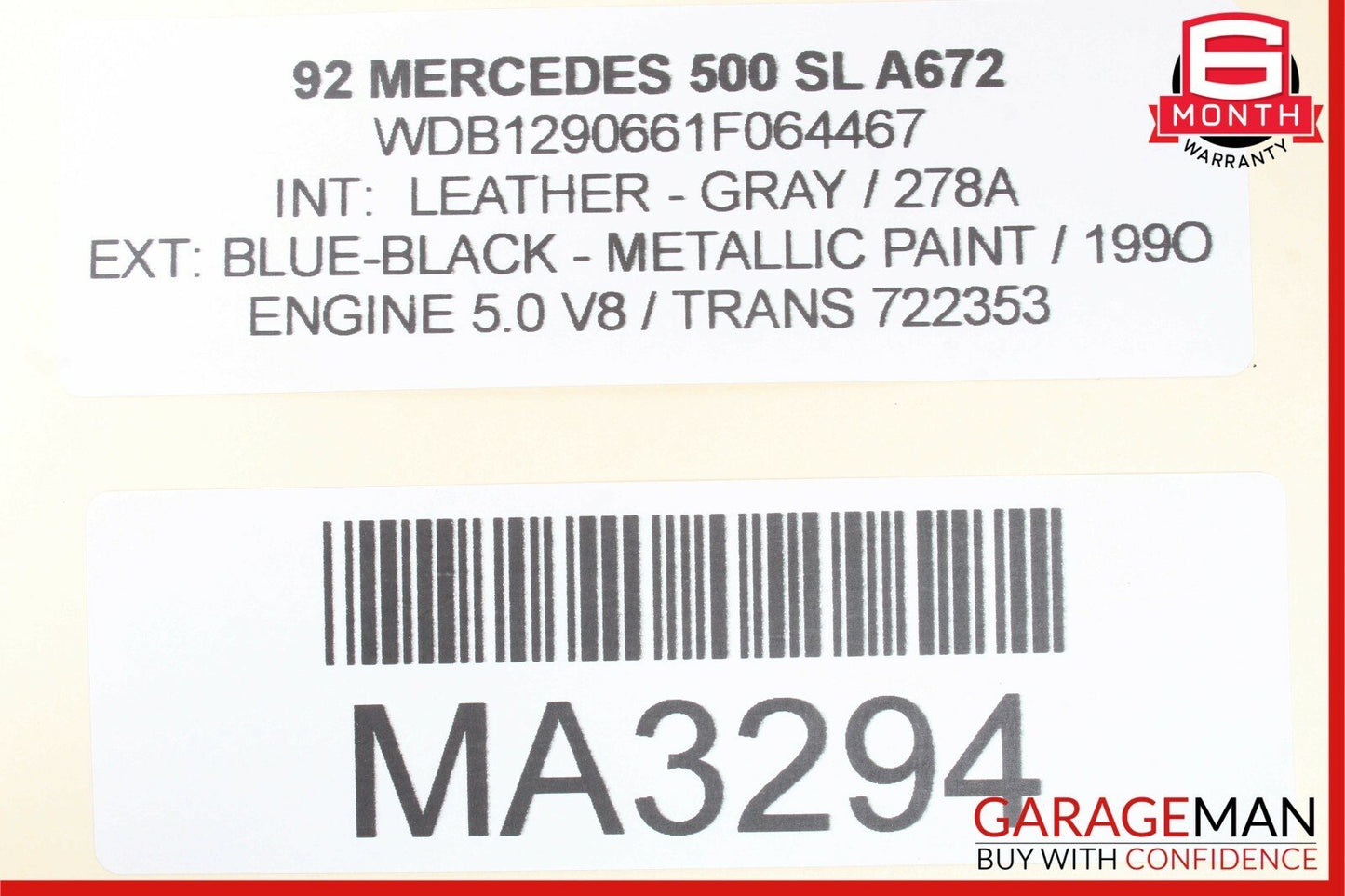 90-02 Mercedes R129 SL600 300SL Left Side Top Hydraulic Valve Block Solenoid OEM