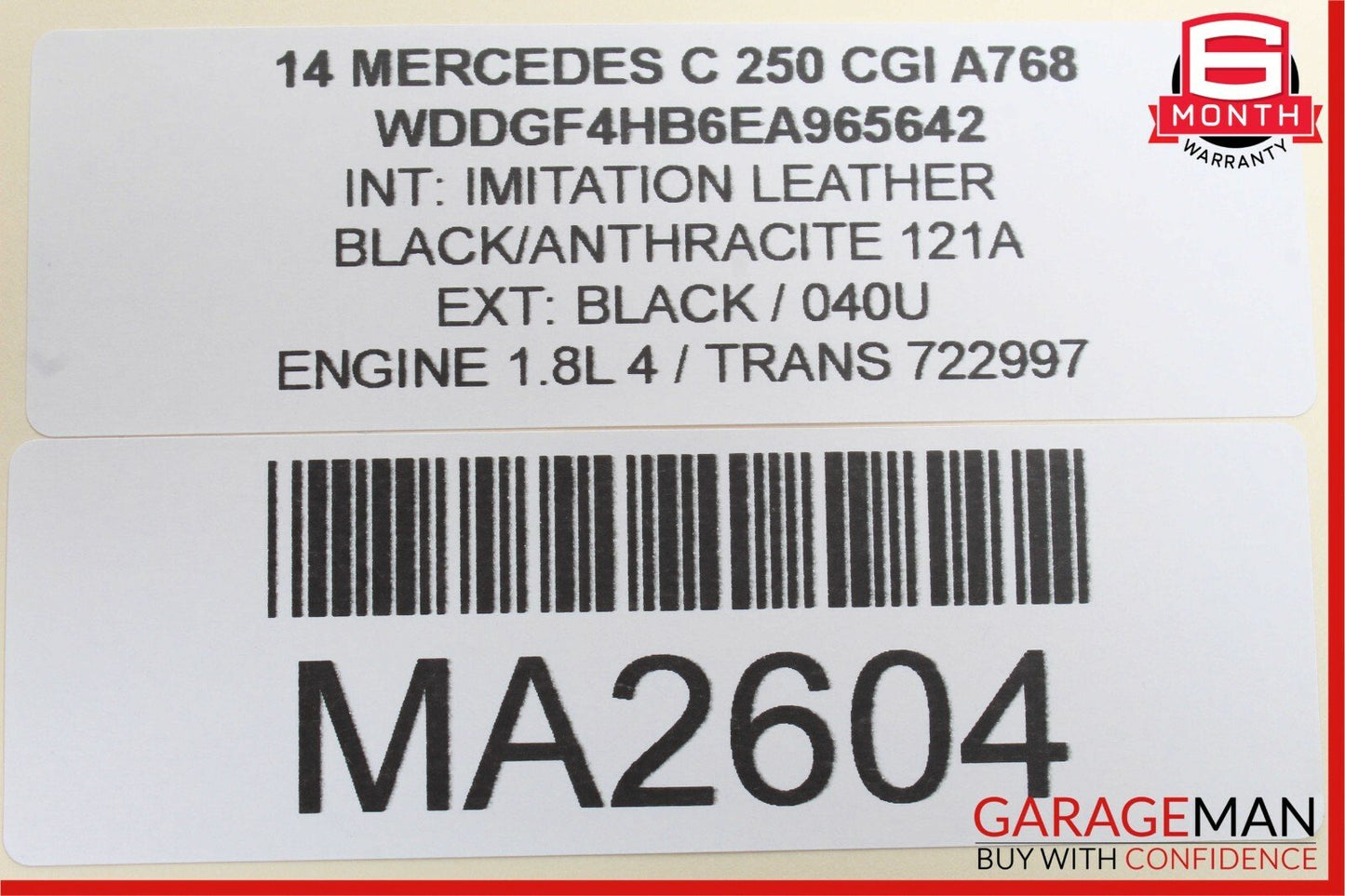 12-14 Mercedes W204 C250 C300 Sedan Rear Right Side Door Lock Latch Actuator OEM