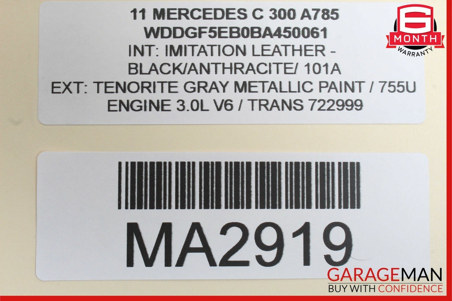 08-12 Mercedes W204 C300 Engine Motor Starter 0061515901 OEM