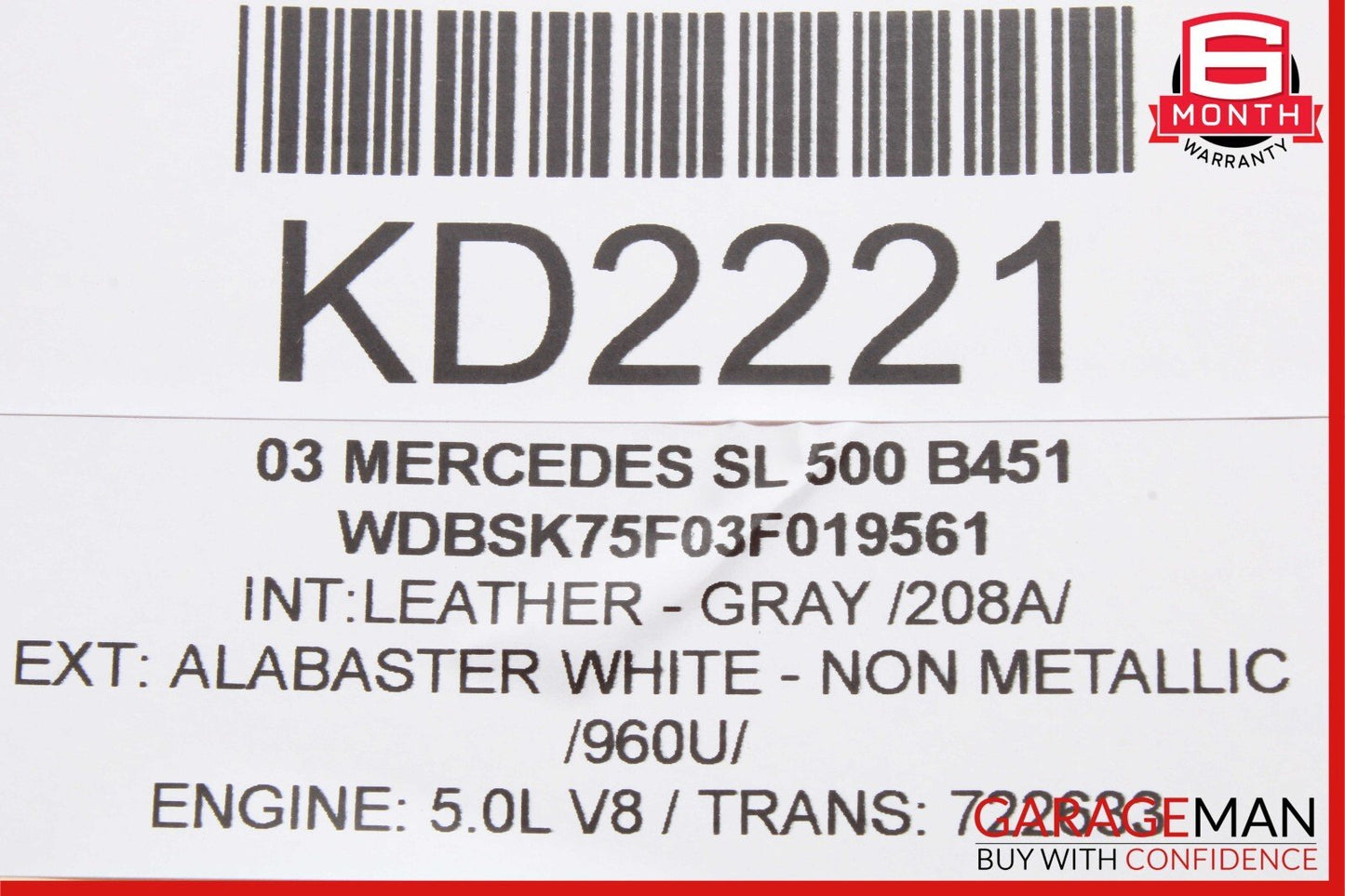 03-08 Mercedes R230 SL500 SL550 Instrument Speedometer Odometer Cluster Gauge
