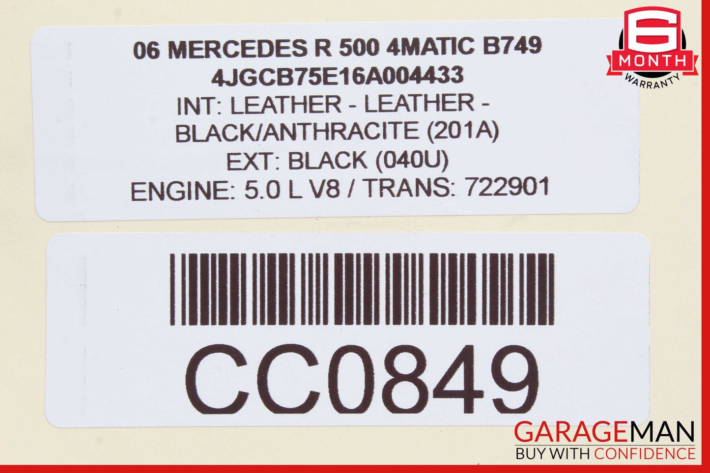 06-13 Mercedes W251 R500 ML350 Rear Left Side Upper Control Arm OEM