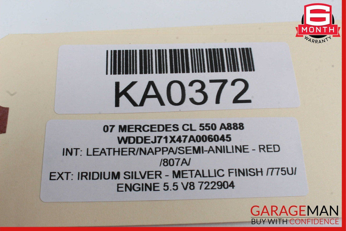07-09 Mercedes W216 CL600 CL63 AMG Front Right Side Mirror Door Rear View Silver