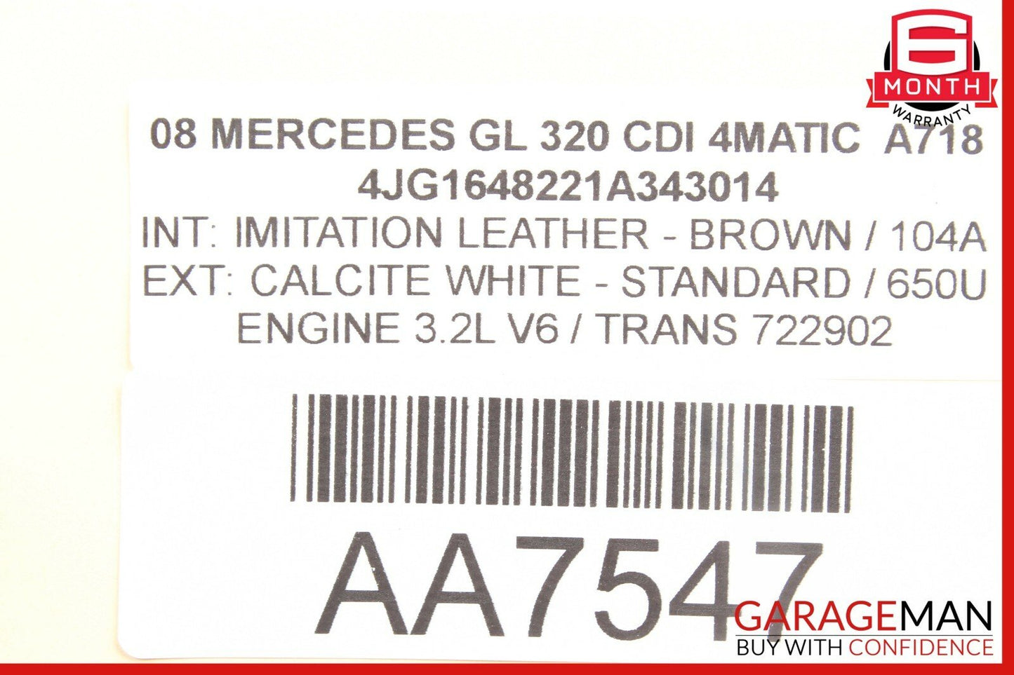 07-08 Mercedes W251 R320 CDI Diesel ECU ECM Engine Control Module Unit OEM